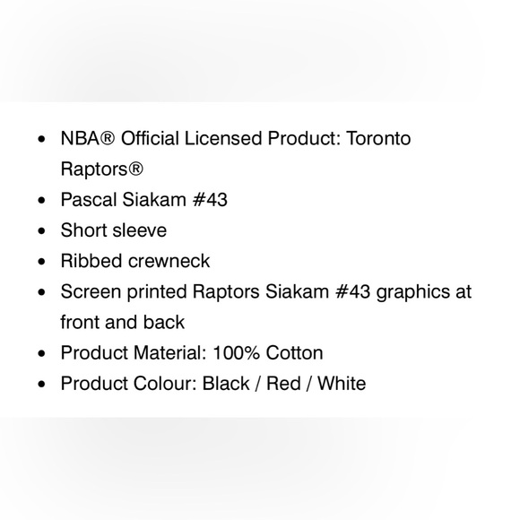 NWT Nike NBA kids Toronto Raptors M 10-12 - Picture 7 of 8